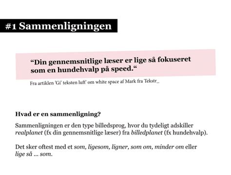 hvad er sammenligning.